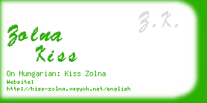 zolna kiss business card